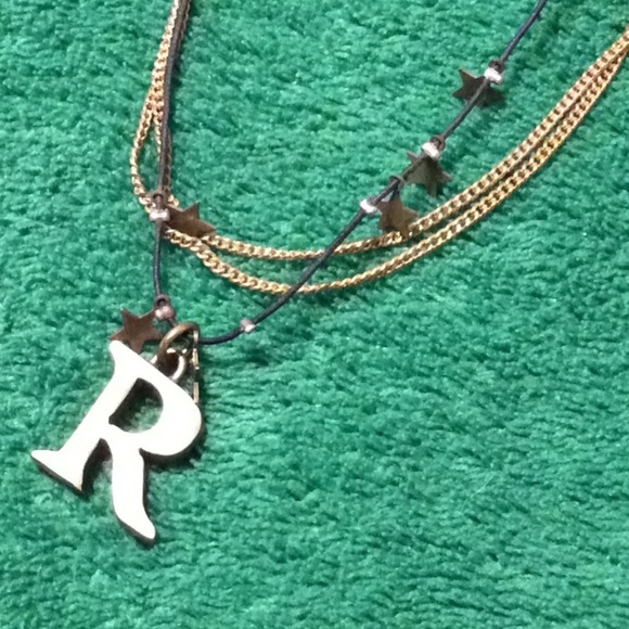 🌹Initial R 3 strand necklace stars circo gold - Picture 3 of 4